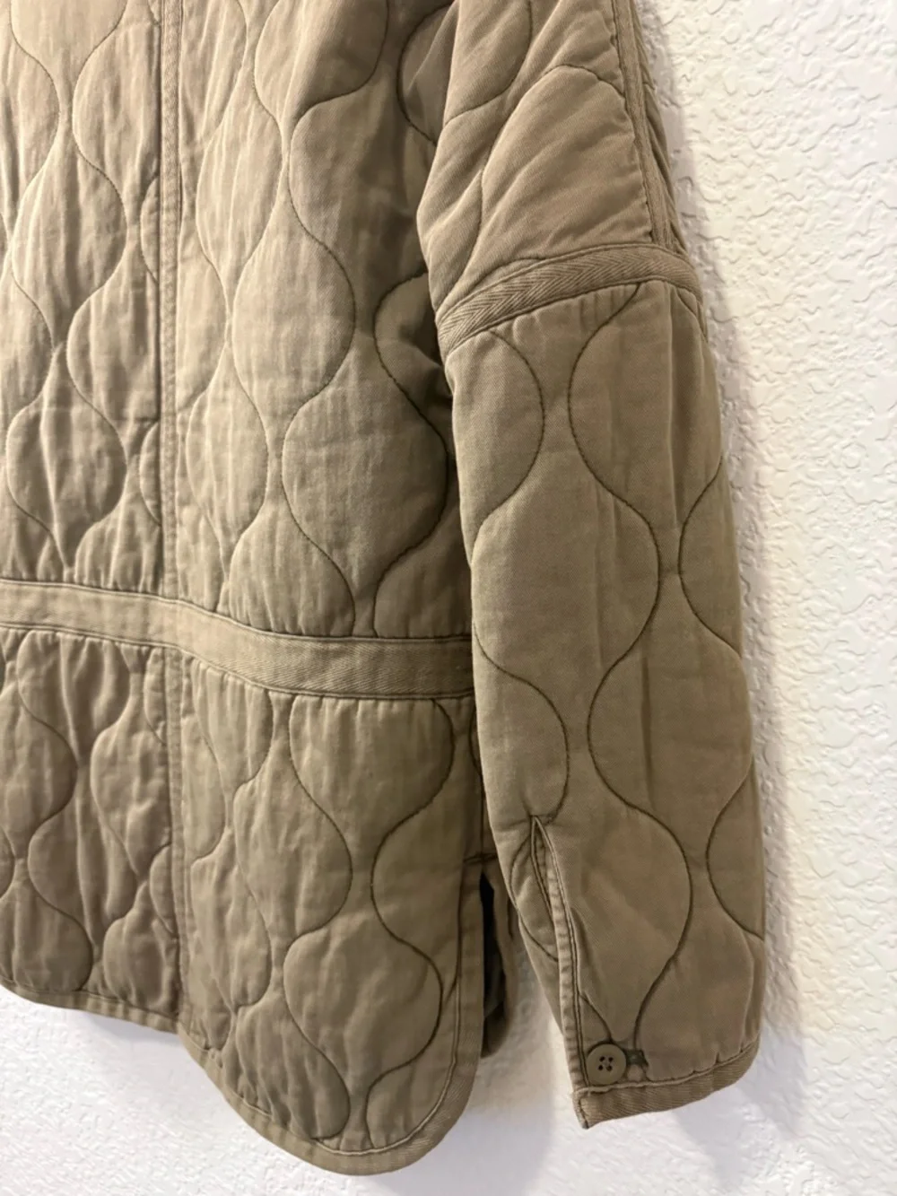 Madewell Quilted Jacket‎ in Olive Green